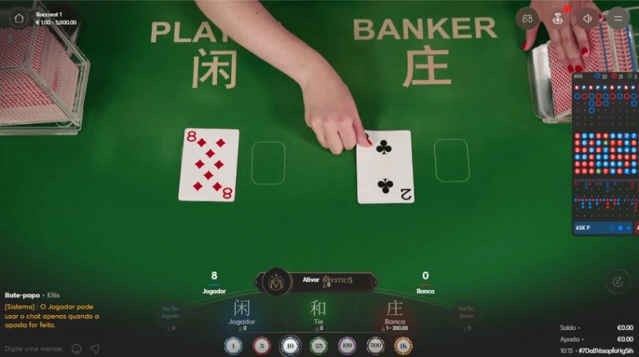 Jogar Bacará ao Vivo