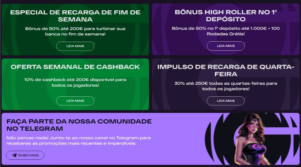Promoções do Glitch Spin Casino