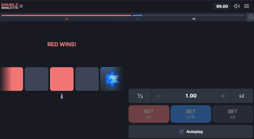 Jogo Double Roulette na Betonred Portugal