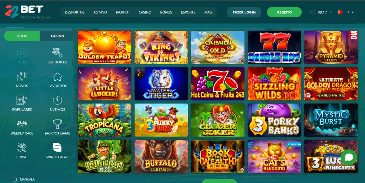 Oferta de Slot Machine no casino 22bet