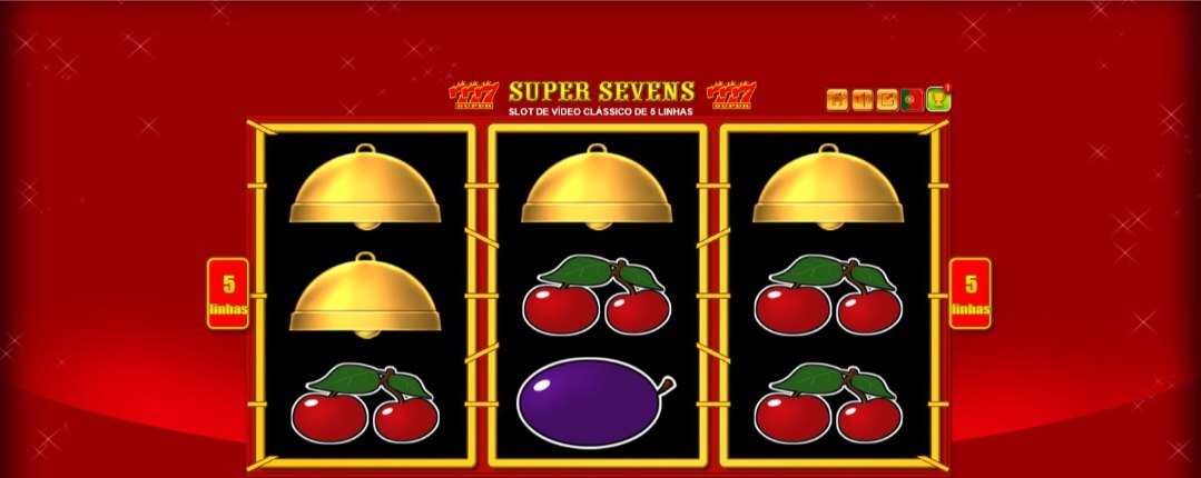 Slot Super Sevens com 3 Rolos